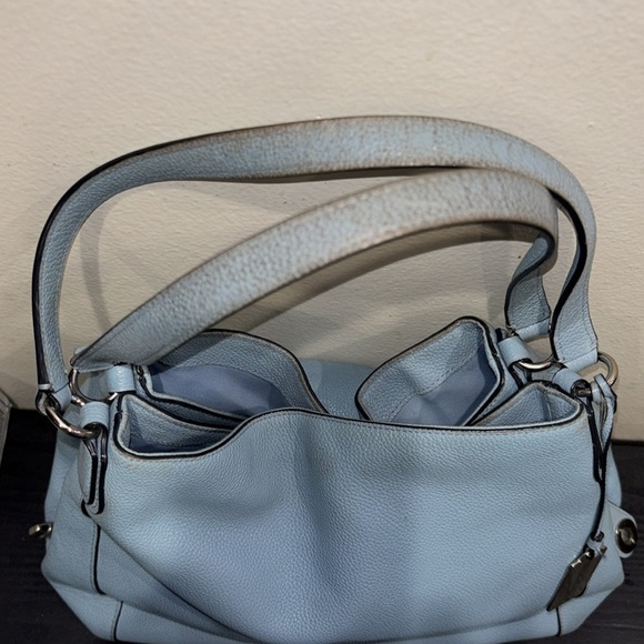 Coach Light Blue Leather Shoulder Bag - Picture 13 of 16